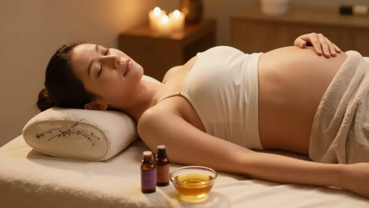 Aromaterapeutická masáž při těhotenství: Bezpečný průvodce pro budoucí matky